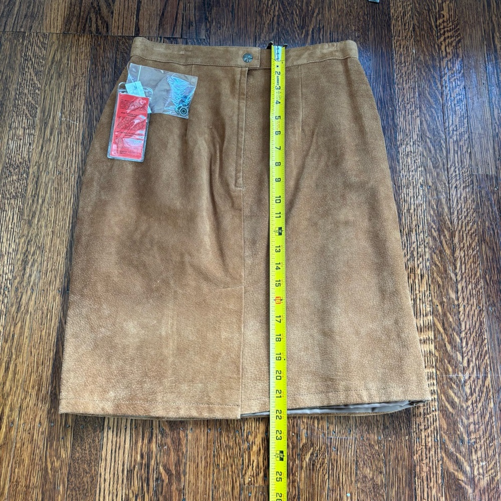 Cayenne Leather Women’s 12 Brown Boho Western Skirt 28x22 NWT Vintage Deadstock - Picture 16 of 16